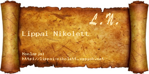 Lippai Nikolett névjegykártya